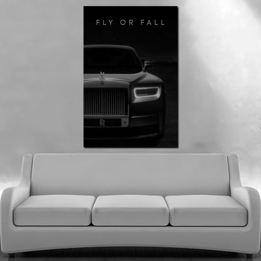 Auto motivazione fly or fall lusso citazione quadro