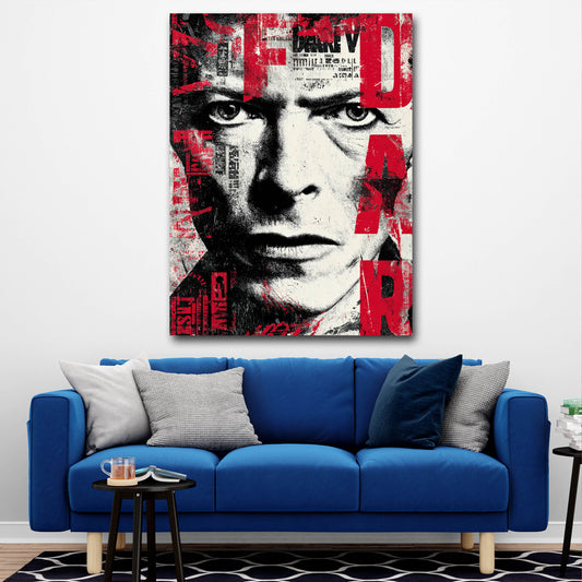 Bowie ritratto intenso in bianco e nero quadro