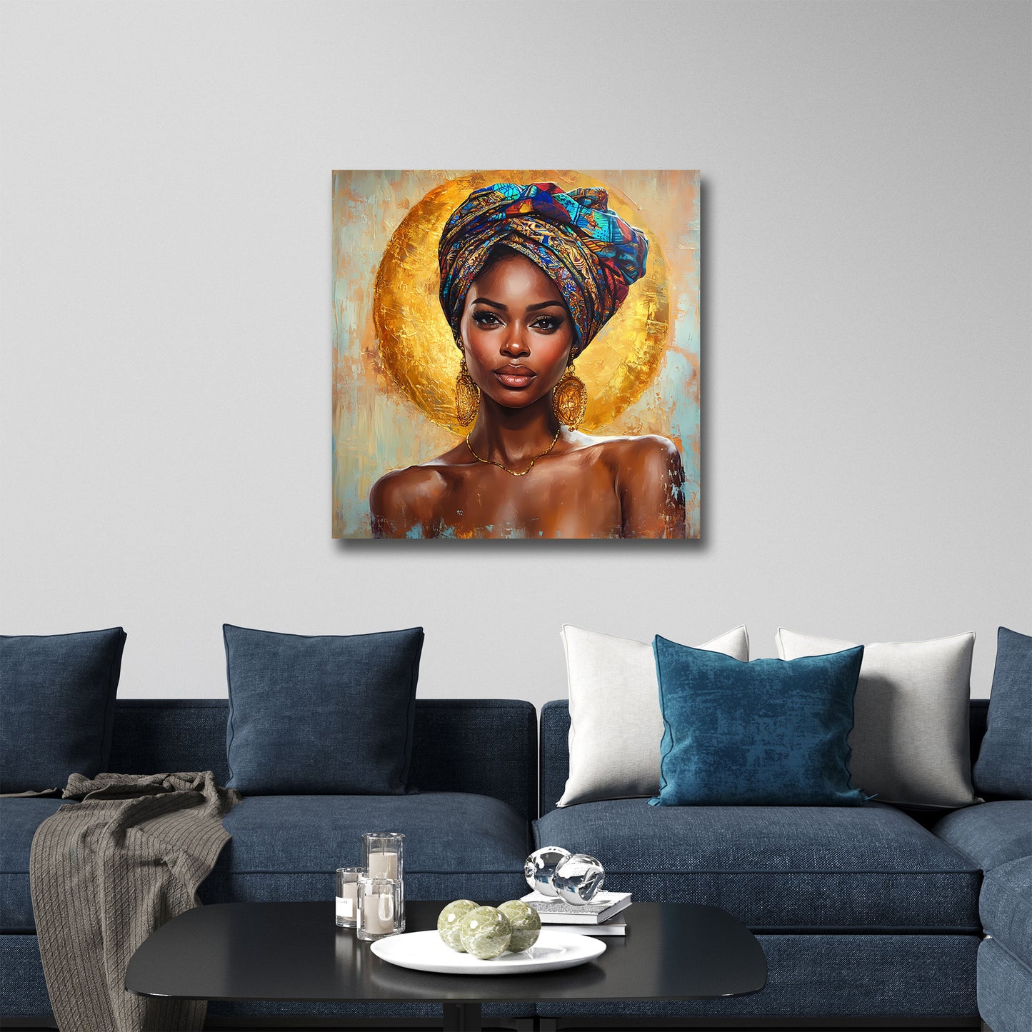 Donna africana ritratto elegante tradizionale quadro