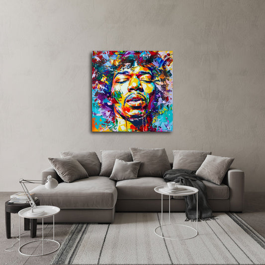 Quadro Hendrix espressivo in soggiorno