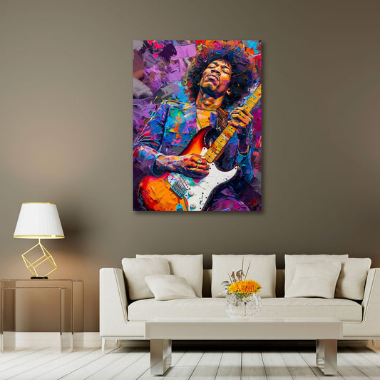 Hendrix astratto colorato dai colori vivaci quadro