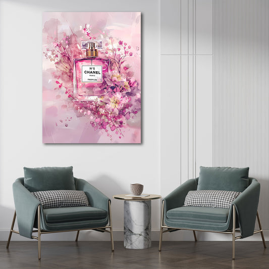 Profumo floreale rosa chanel eleganza artistica quadro