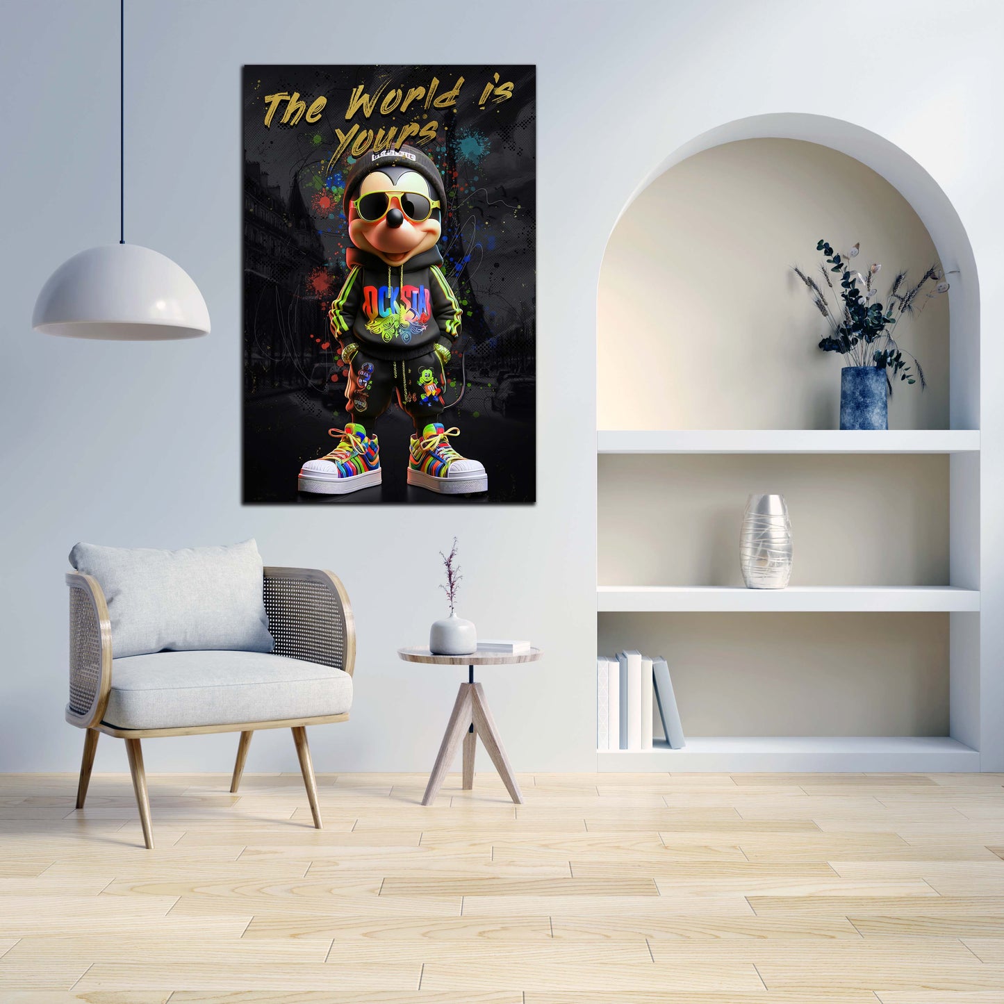 Quadro moderno design topo pop art alla moda motivazionale