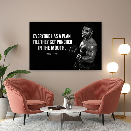 Quadro moderno Motivazione Mike, Everyone has a Plan