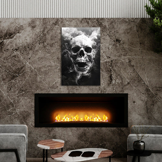 Skull espressivo drammatico con colori brillanti quadro