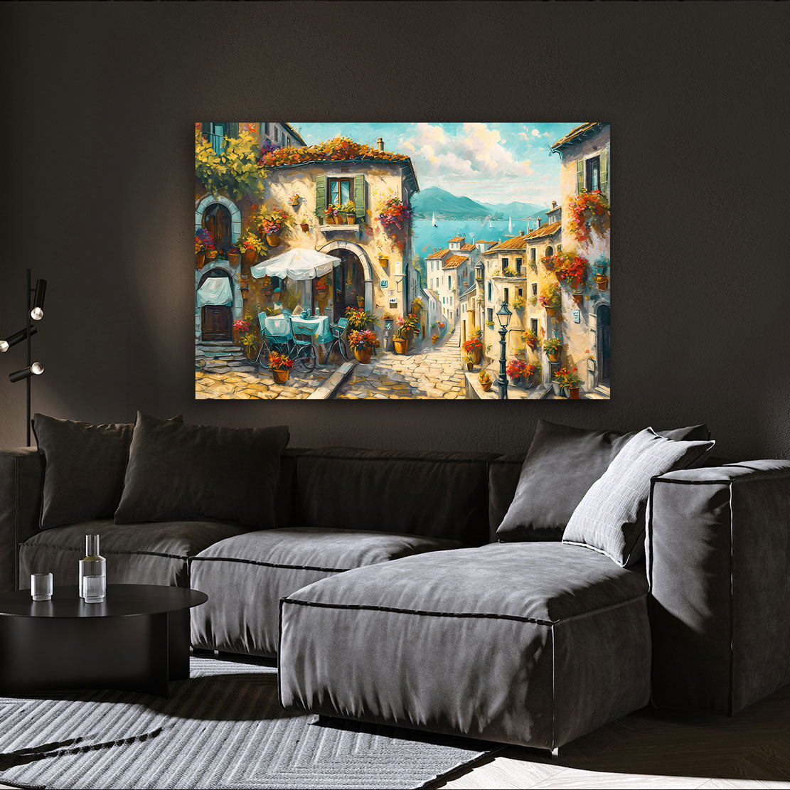 Bella Italia paese mediterranea città quadro