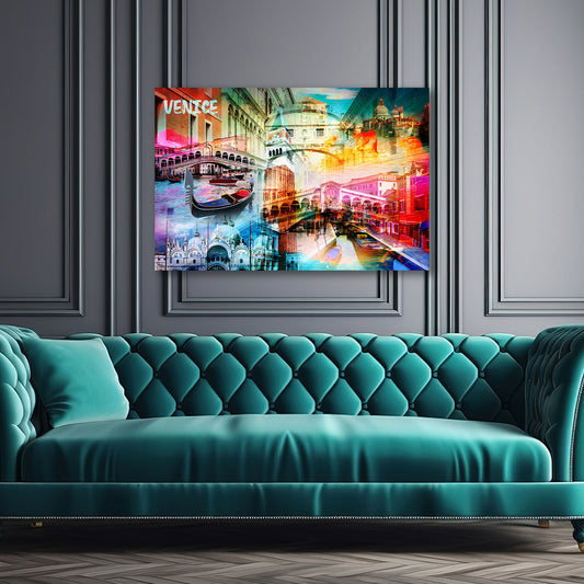 Venezia Pop Art gondole canali ponte di rialto quadro