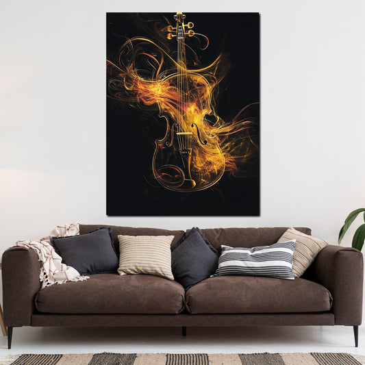 Violino arte astratta energia musicale quadro
