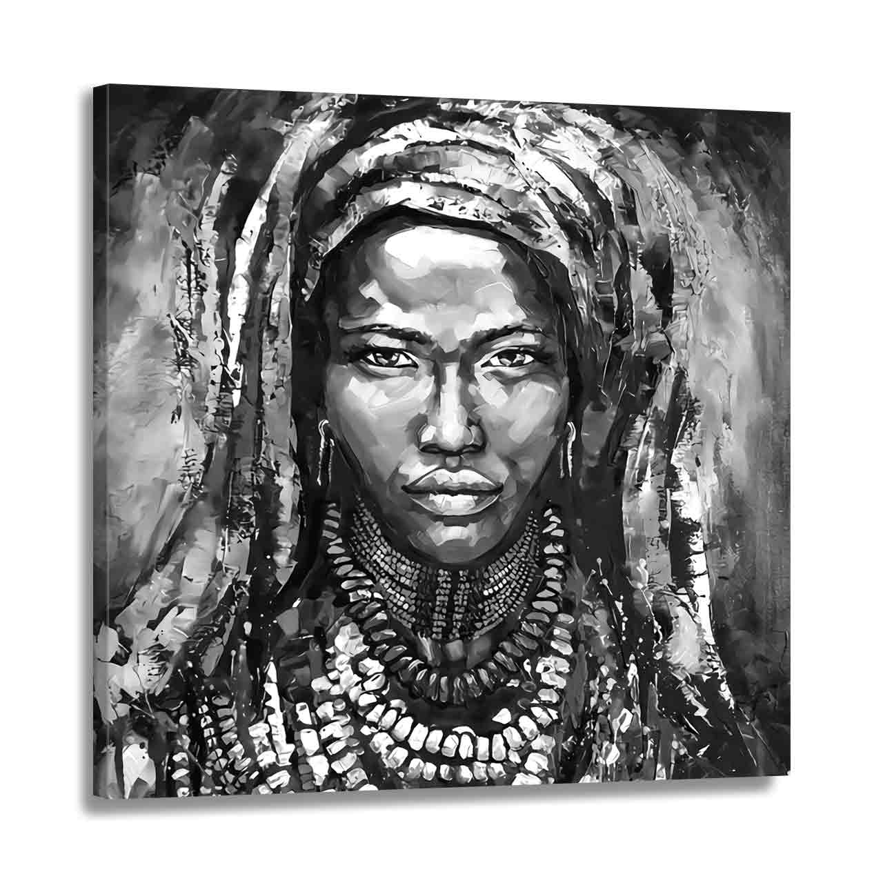 Quadro donna africana bianco e nero [Consegna gratuita] –