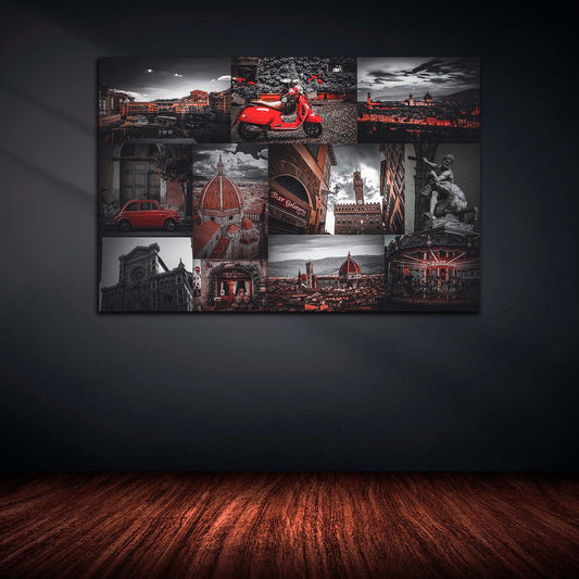 Quadro stampa su tela moderno città Firenze, Italia, Beautiful Florence, per uffio, casa, saggiorno, camera da letto