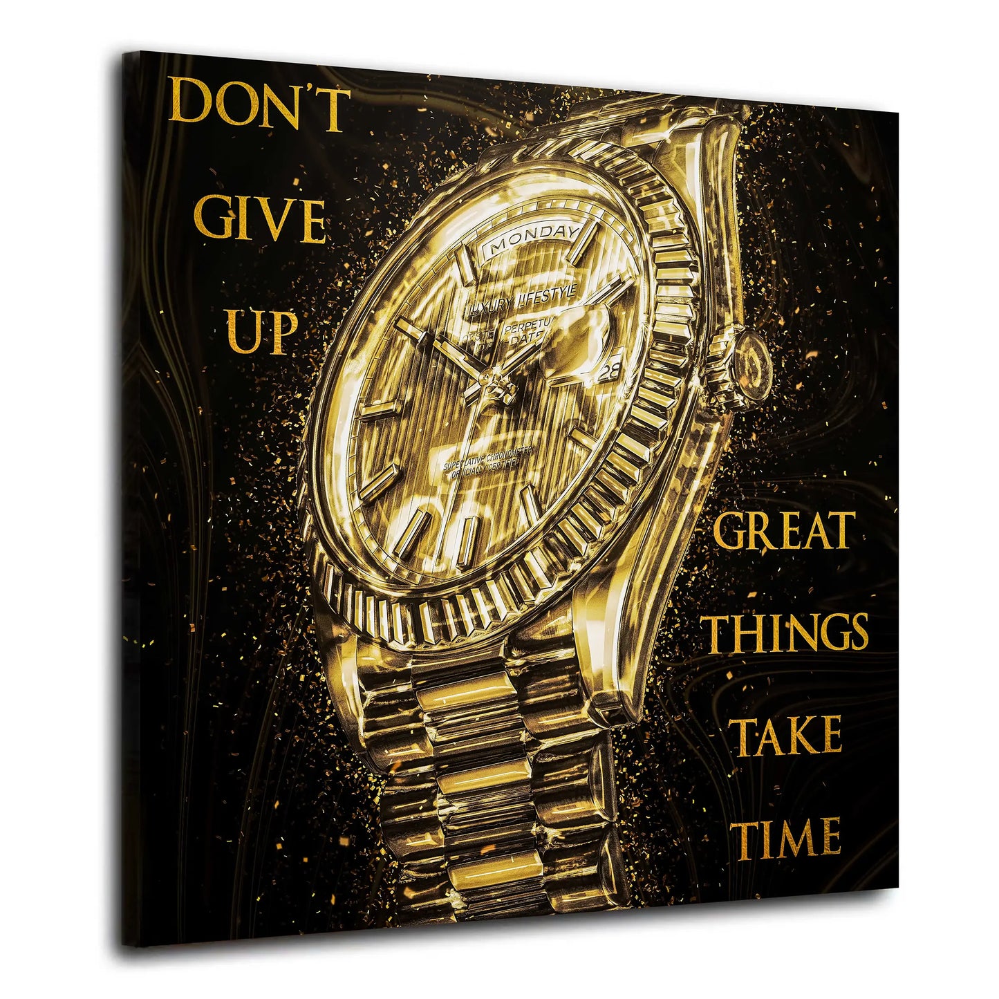 Quadro moderno motivazionale Gold Style