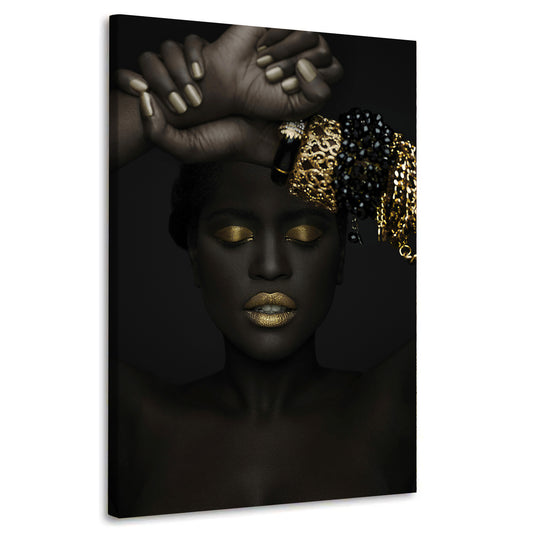 Quadro stampa su tela donna africana opera d´arte bellezza femminile africana