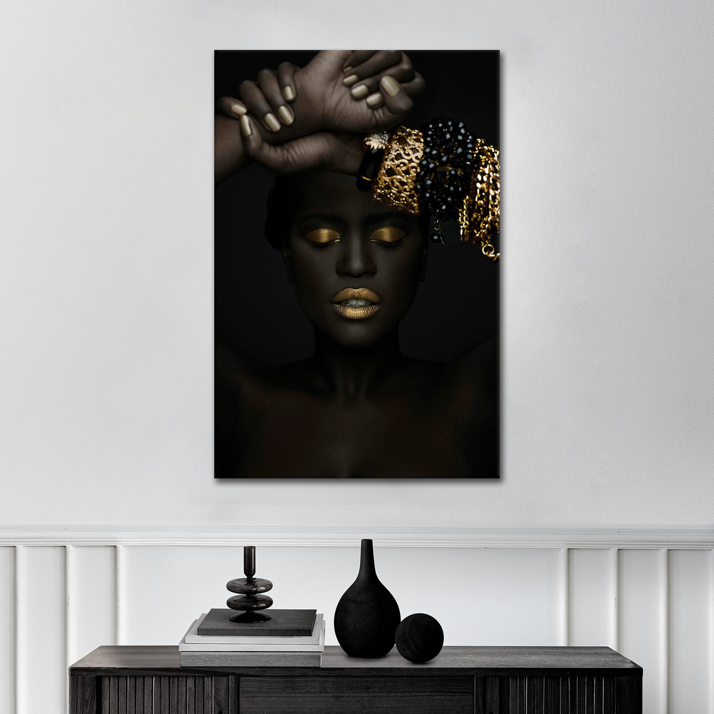 Quadro stampa su tela donna africana opera d´arte bellezza femminile africana