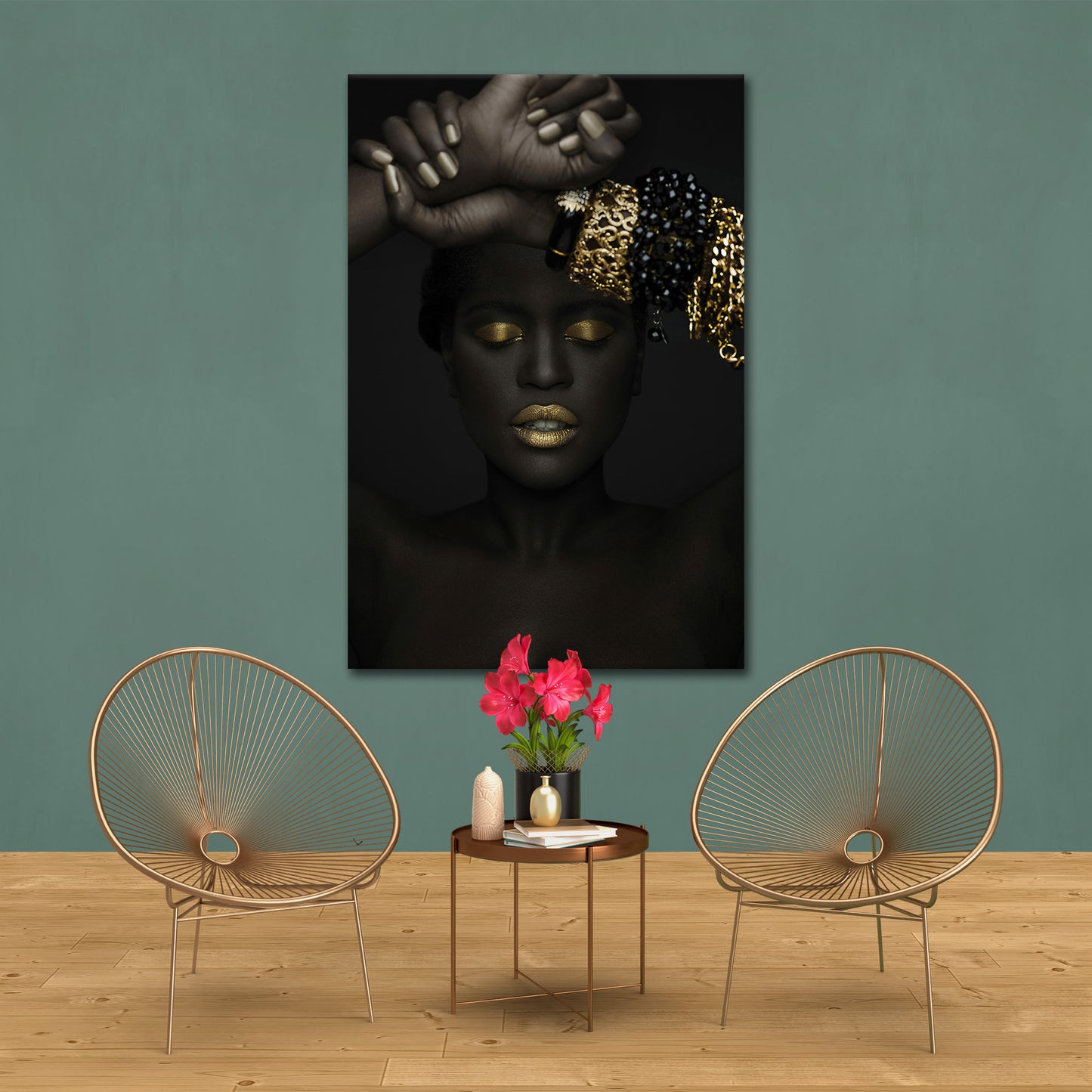 Quadro stampa su tela donna africana opera d´arte bellezza femminile africana