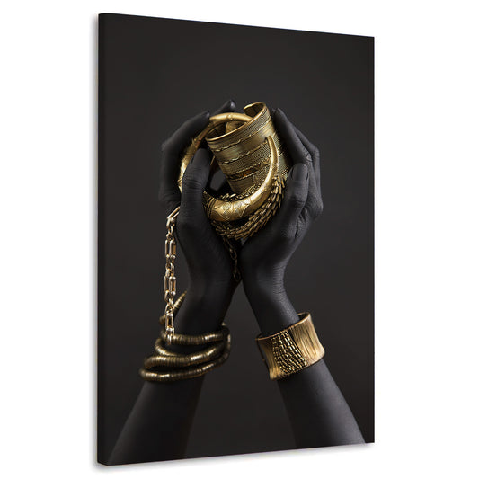 Quadro stampa su tela donna africana Black Hands Style