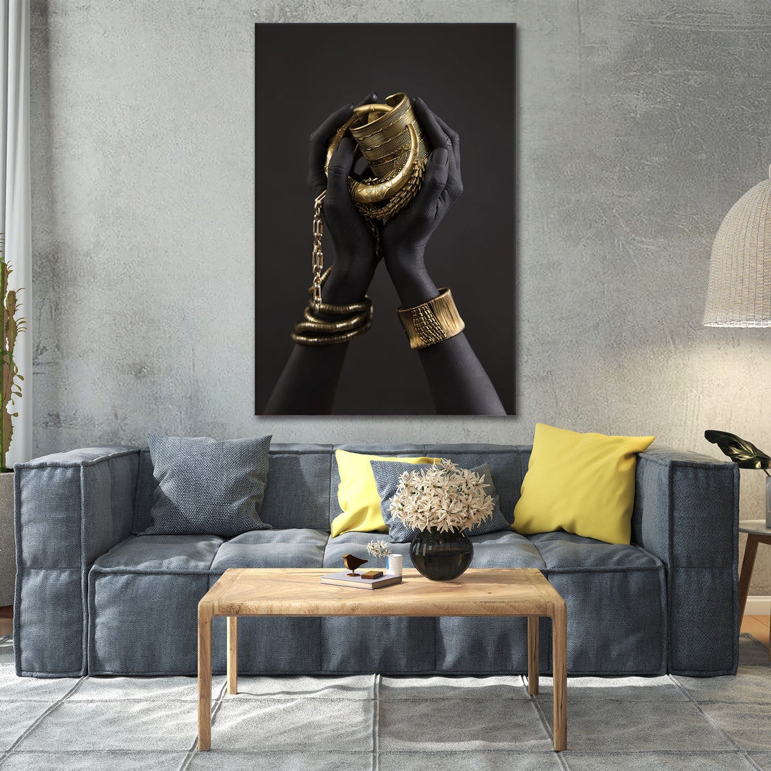 Quadro stampa su tela donna africana Black Hands Style