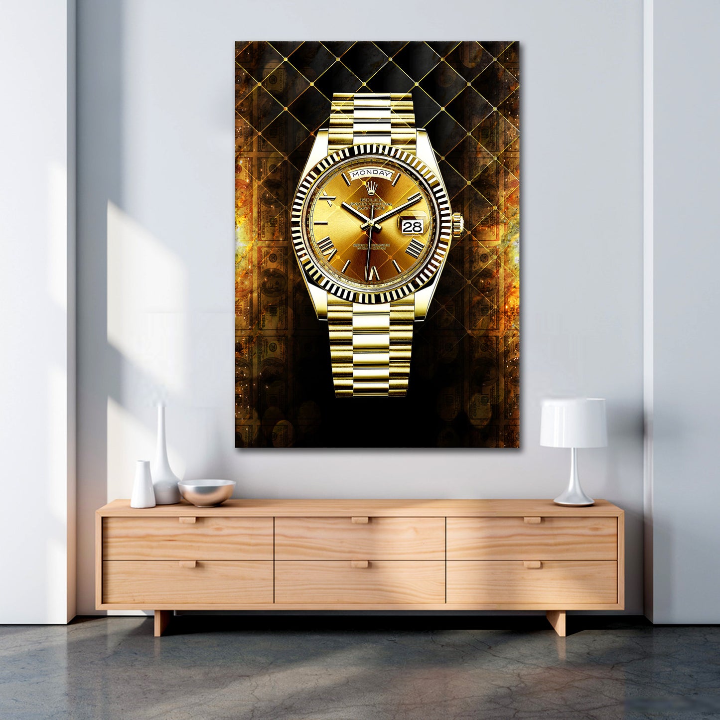 Quadro opera d´arte orologio Pop Art Style