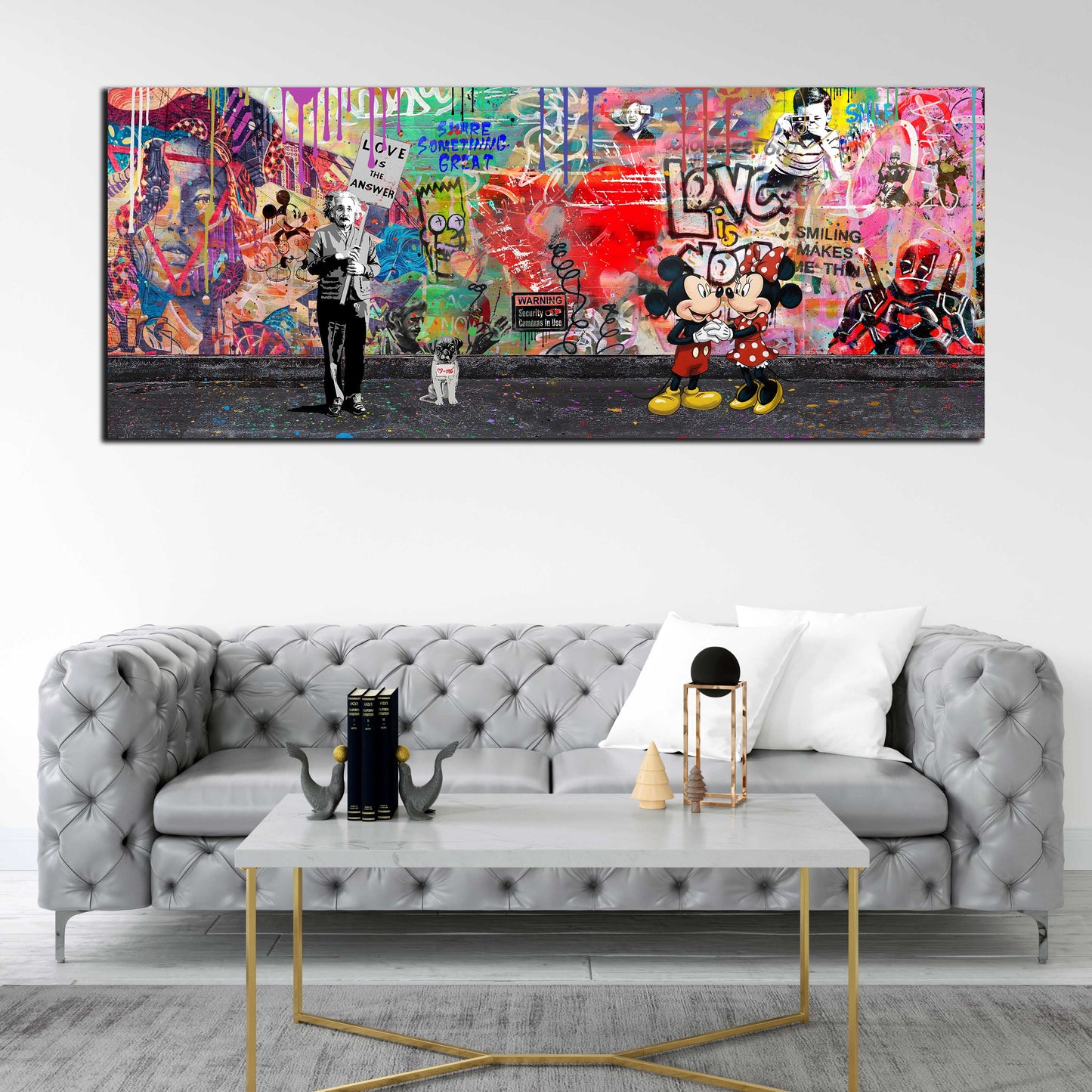 Albert collage pop art topolini quadro