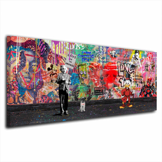 Arte di strada icone pop Paperone & Charlie quadro