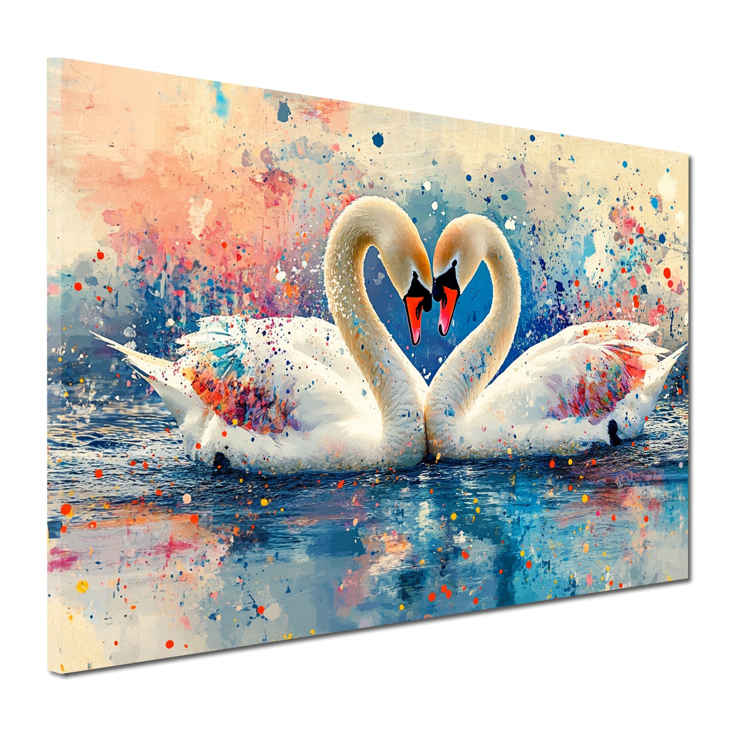 Cigni nell’acqua quadro