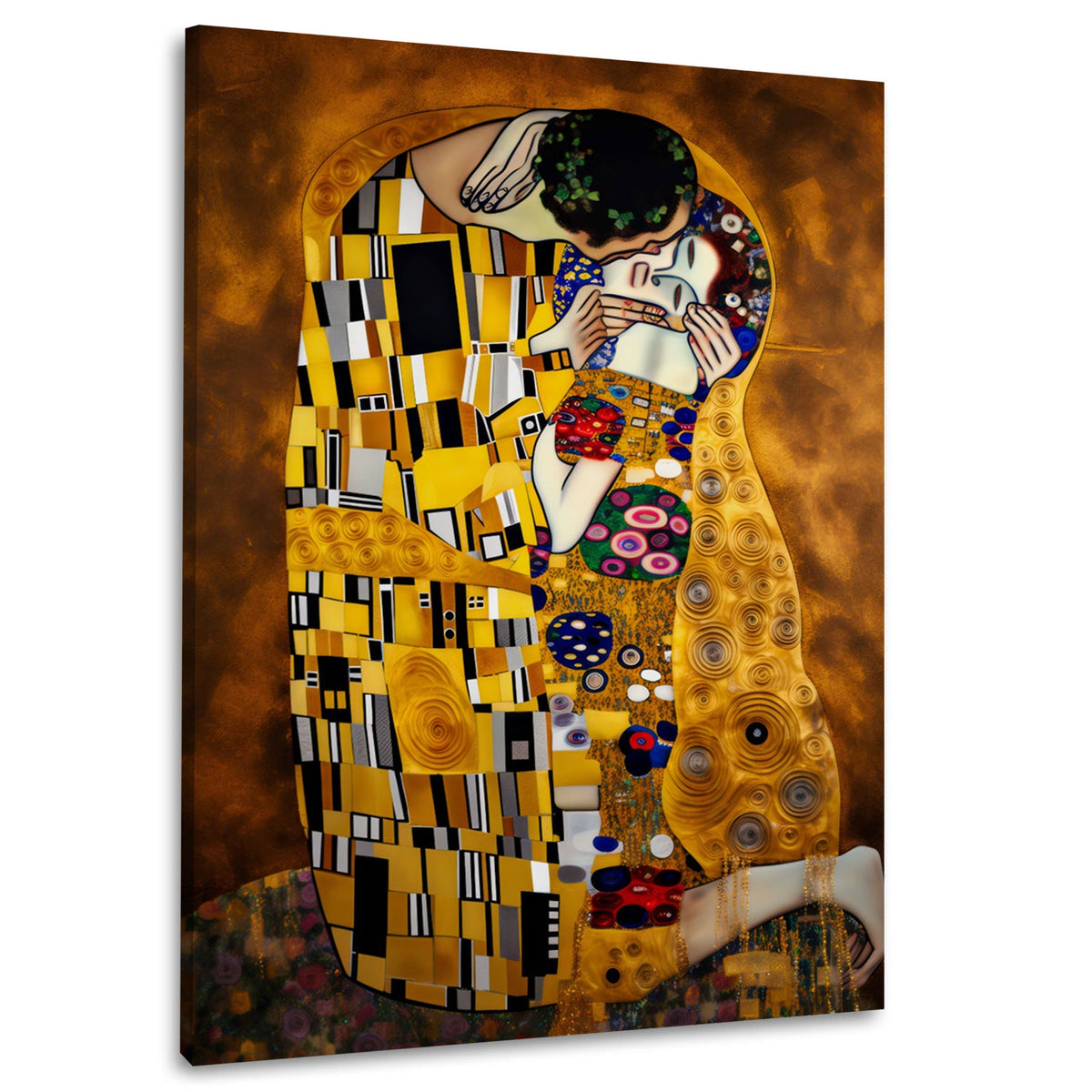 Arte ornamentale dorata ispirata a Gustav Klimt