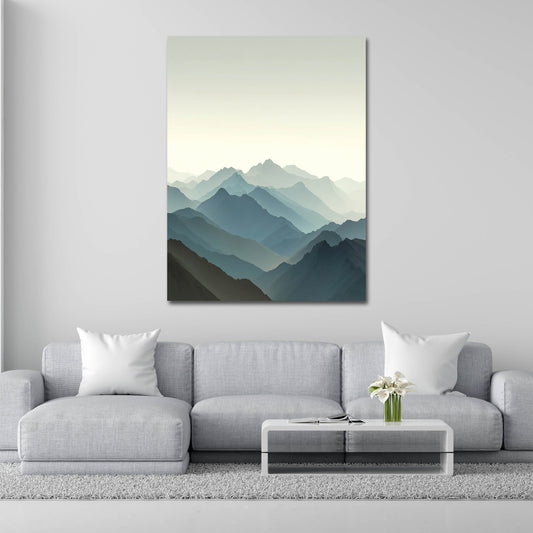 Paesaggio montano minimalista quadro