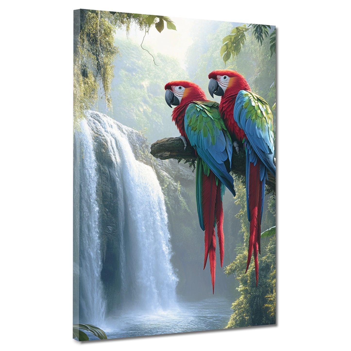 Pappagalli tropicali natura quadro