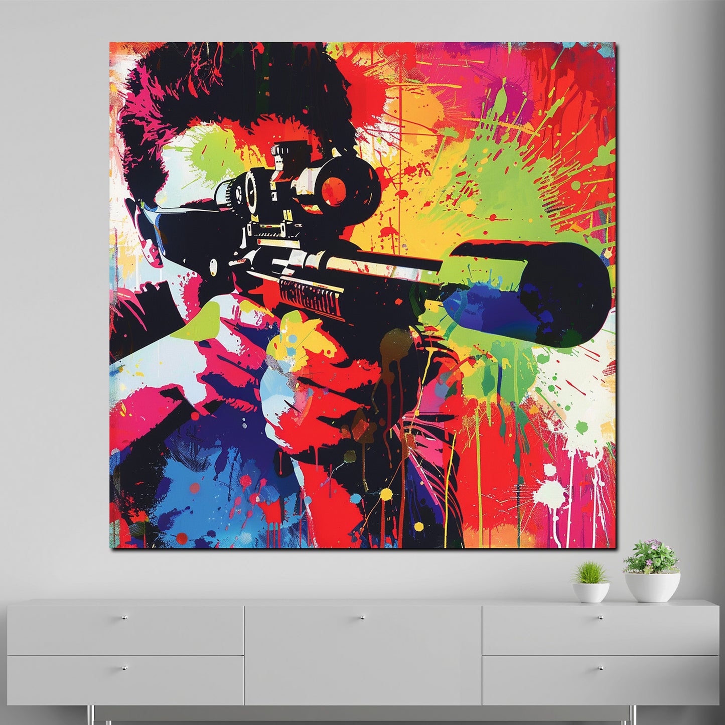 Quadro Abstract Splash Retro Shot Pop Art
