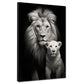 Quadro Africa Coppia Di Leoni frontali