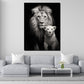 Quadro Africa Coppia Di Leoni frontali