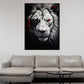 Quadro Africa Testa Di Leone frontale astratto