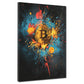 Quadro Bitcoin Pop Art criptovaluta colori esplosione successo moderno