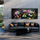 Quadro Cani pop art con occhiali da sole in stile graffiti