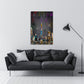 Quadro Dubai skyline con graffiti e street art