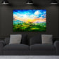 Quadro Italia Toscana con paesaggio collinare e tramonto colorato