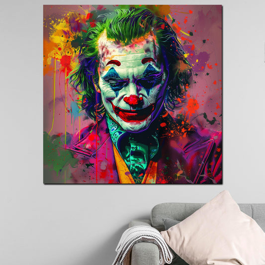 Quadro Joker in stile Pop Art colorato
