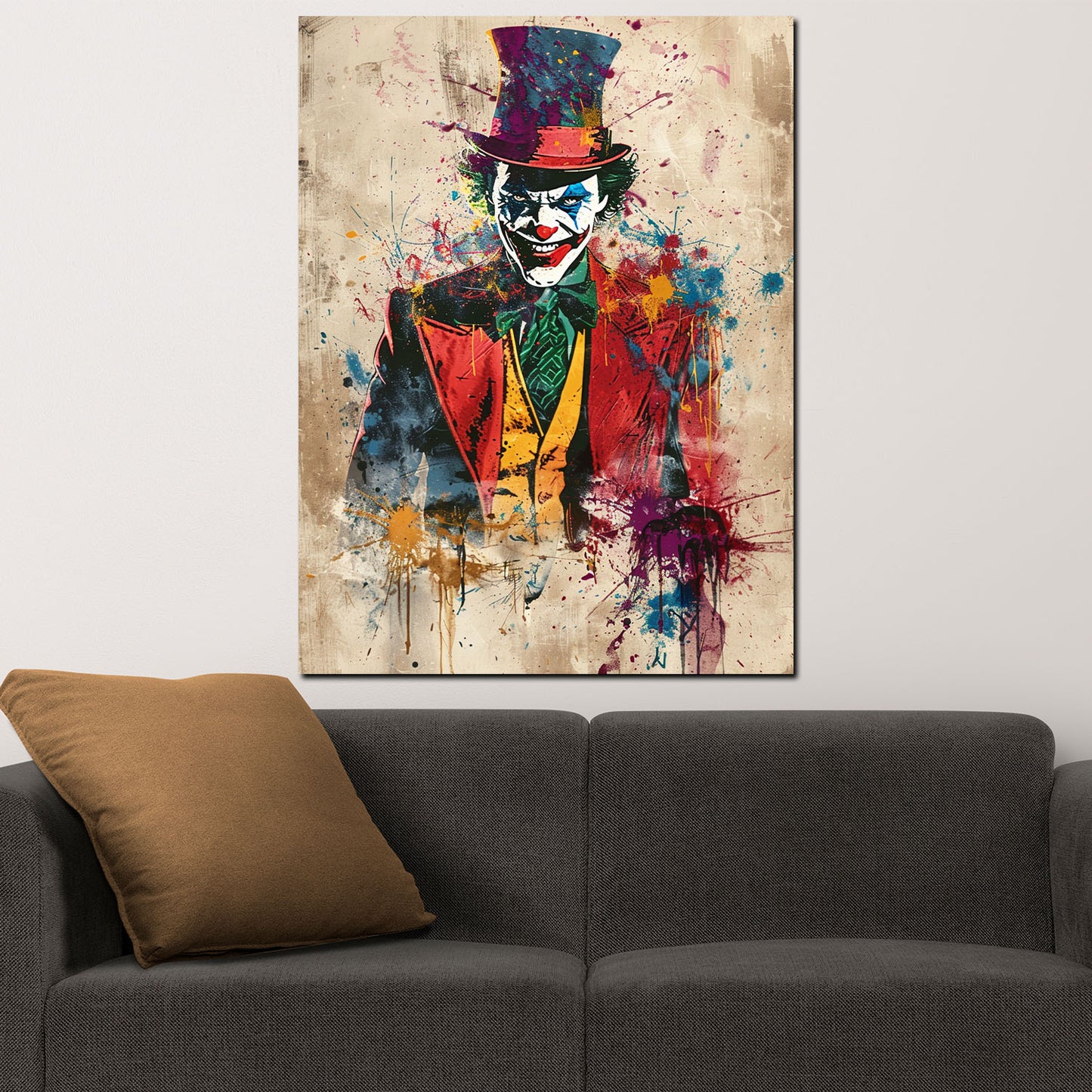 Quadro Joker in stile Pop Art colorato