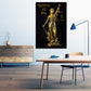 Quadro Justitia statua dorata giustizia eleganza moderno