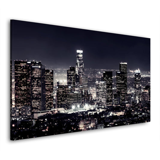 Quadro Los Angeles Skyline, USA, bianco e nero