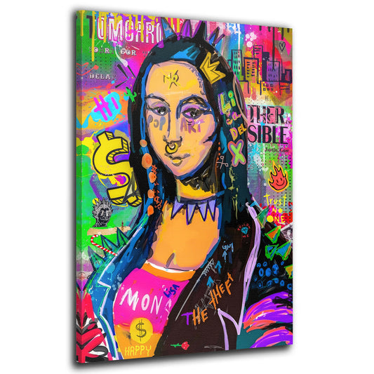 Quadro stampa su tela Lisa Street Art Style