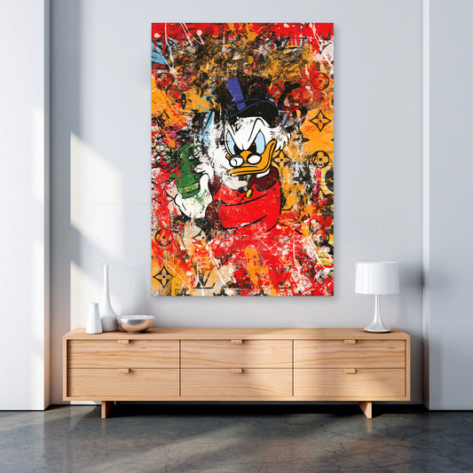 Quadro Zio Paperone Abstract Pop Art comic