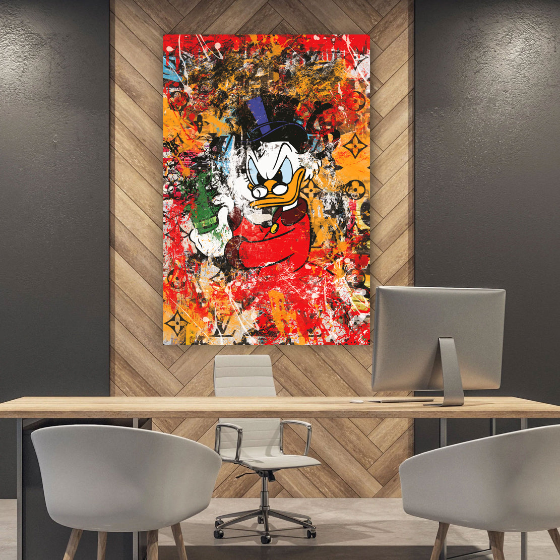 Quadro Zio Paperone Abstract Pop Art comic