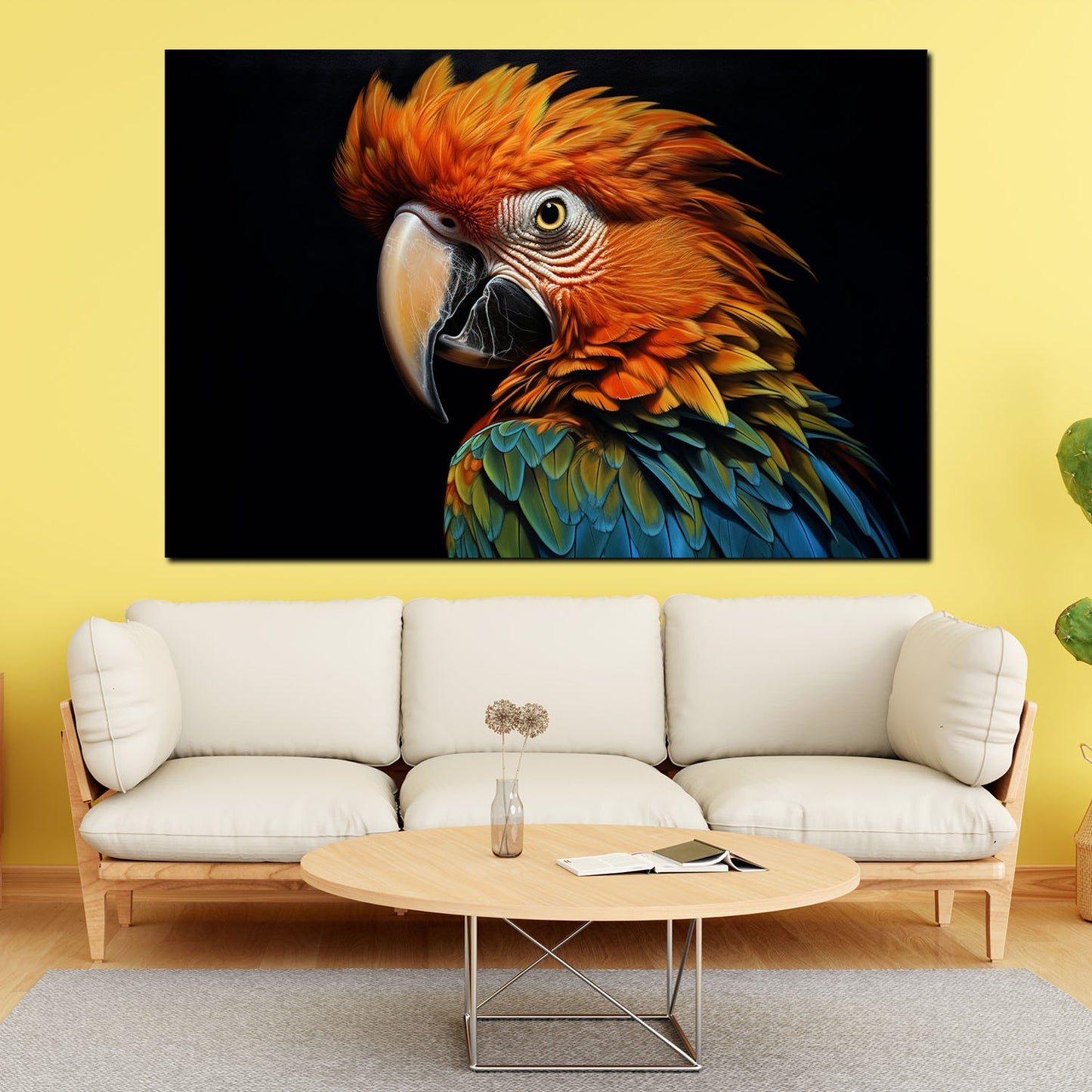 Quadro Pappagallo Black Style