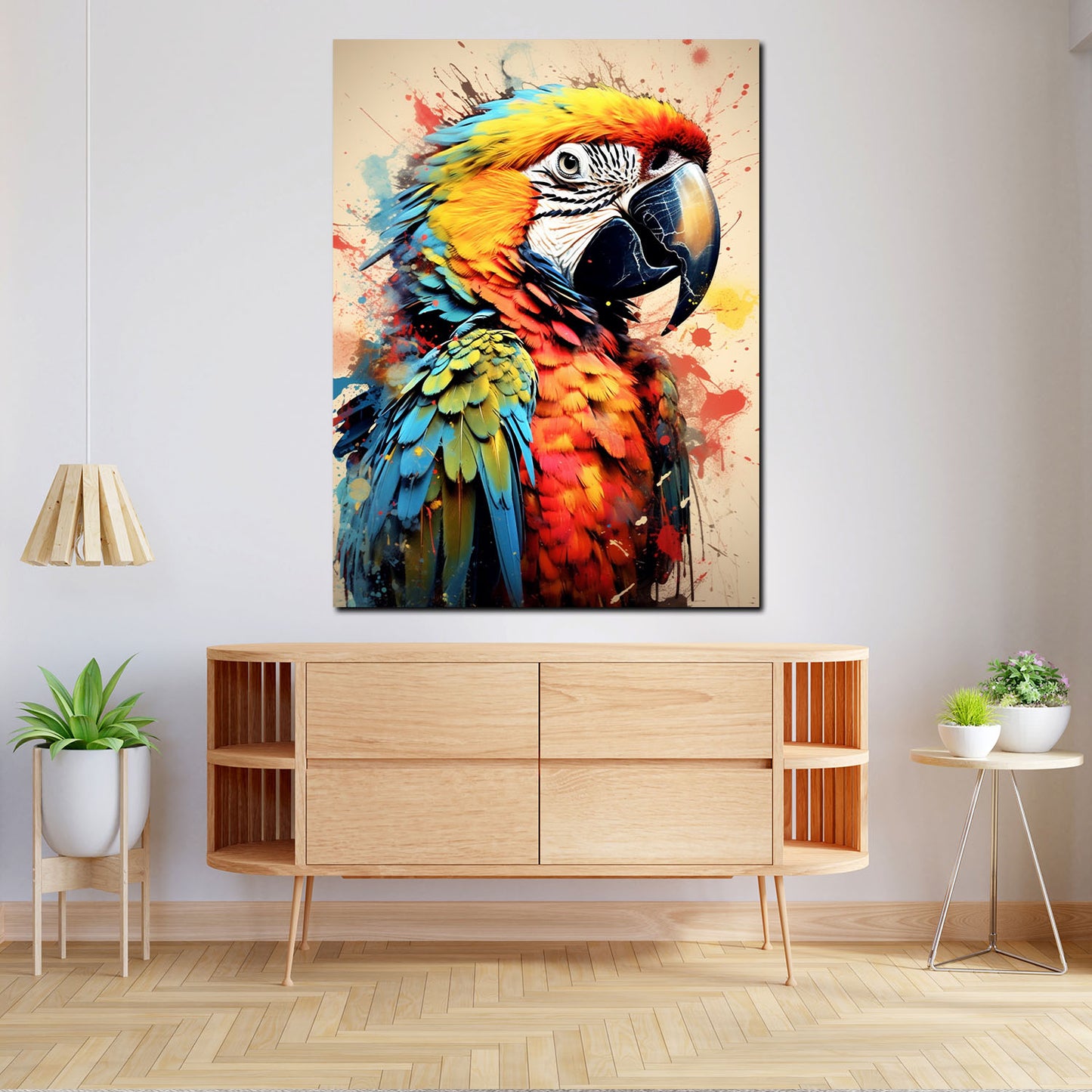 Quadro Pappagallo Pop Art astratto