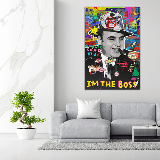 Quadro Pop Art Capone I Am The Boss