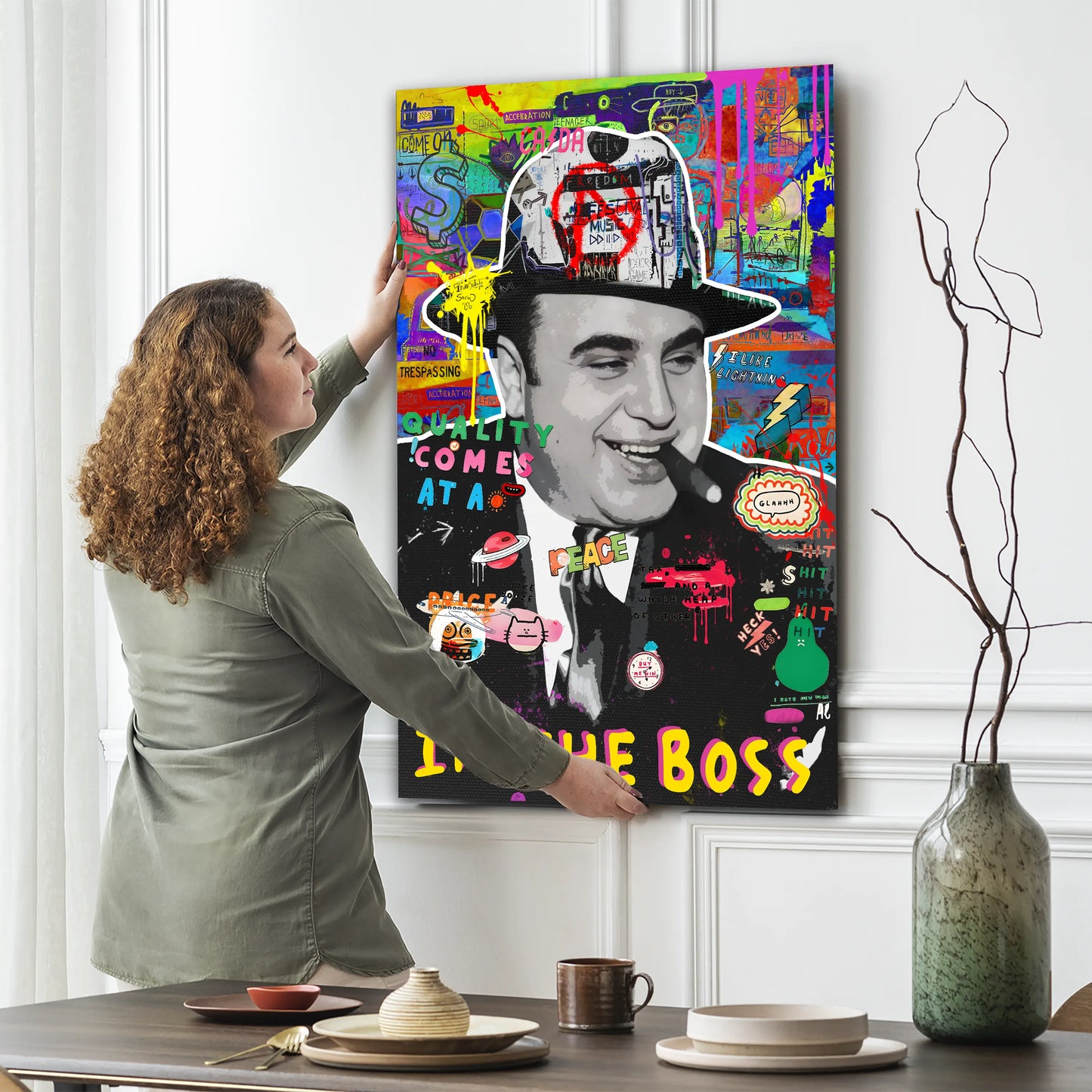 Quadro Pop Art Capone I Am The Boss