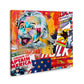 Quadro Pop Art Einstein USA Supereroi