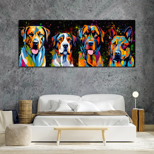 Quadro Pop Art Grandi Cani Colour Style