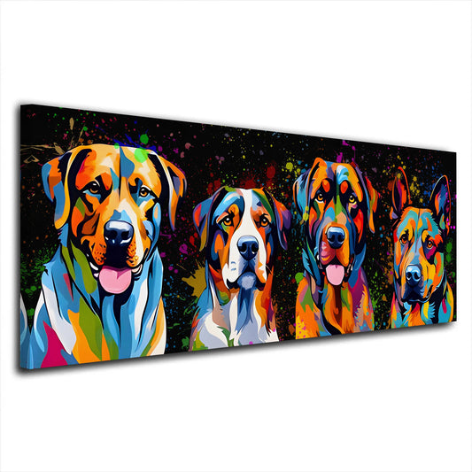 Quadro Pop Art Grandi Cani Colour Style
