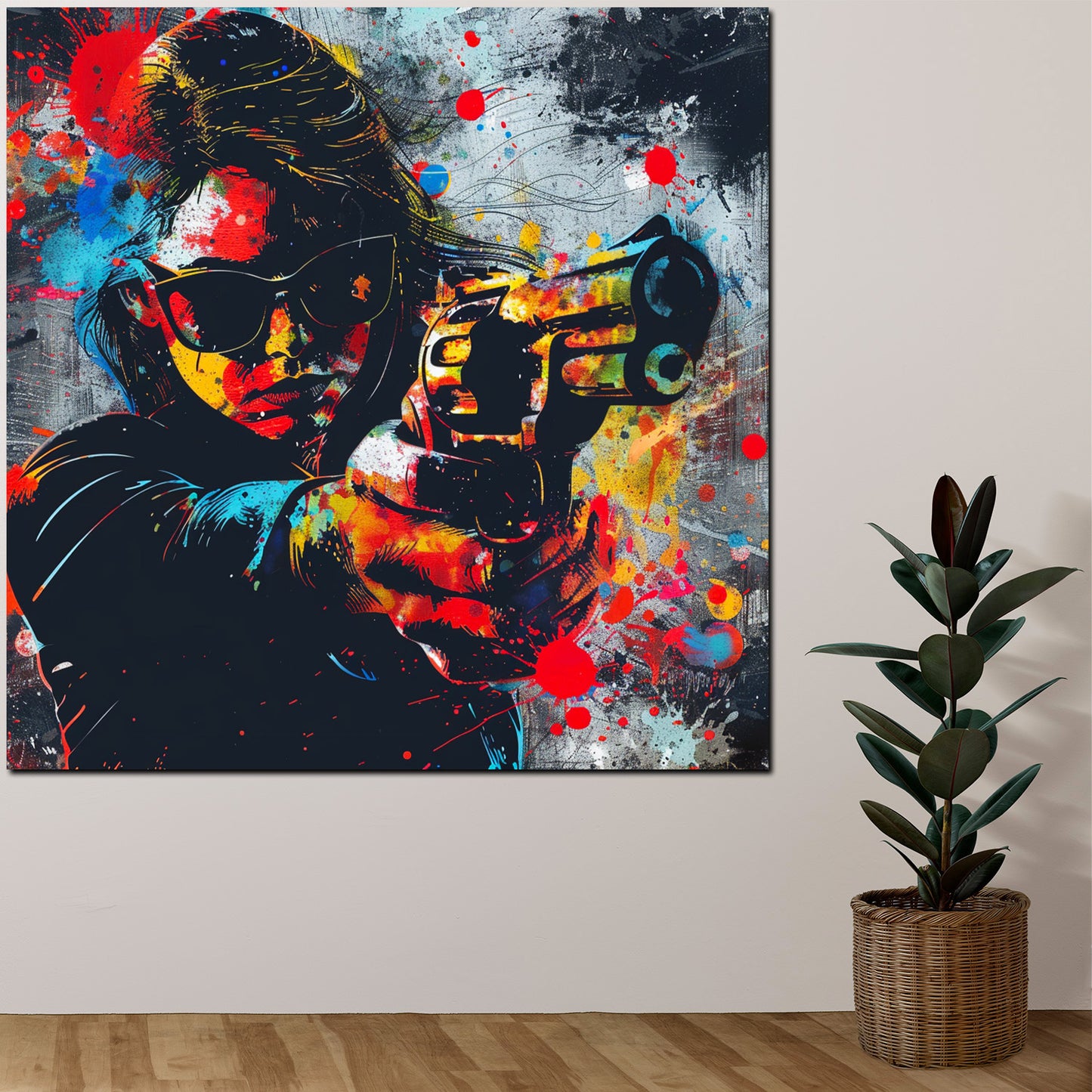 Quadro Pop Art Shooting Beauty, Donna